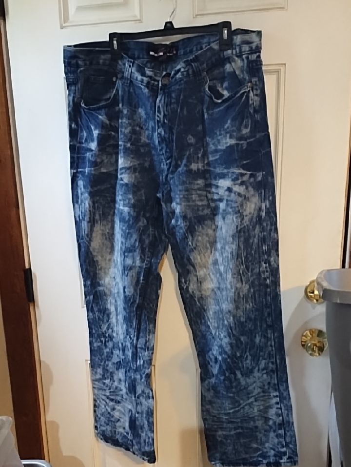 Gs-115 Men's Blue Tie-Dye Jeans